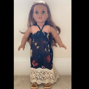 Boho Dress made from a Dolce & Gabbana Top fits 18 inch Doll (American Girl etc)